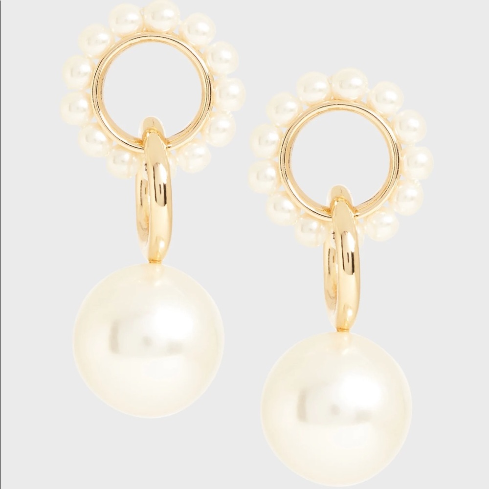 Banana Republic Double Drop Pearl Earrings